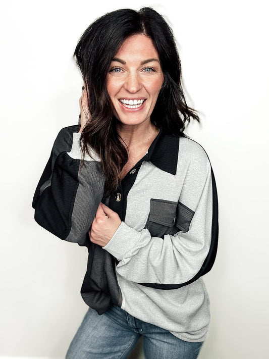 Preorder: Oversized Colorblock Bliss Pullover
