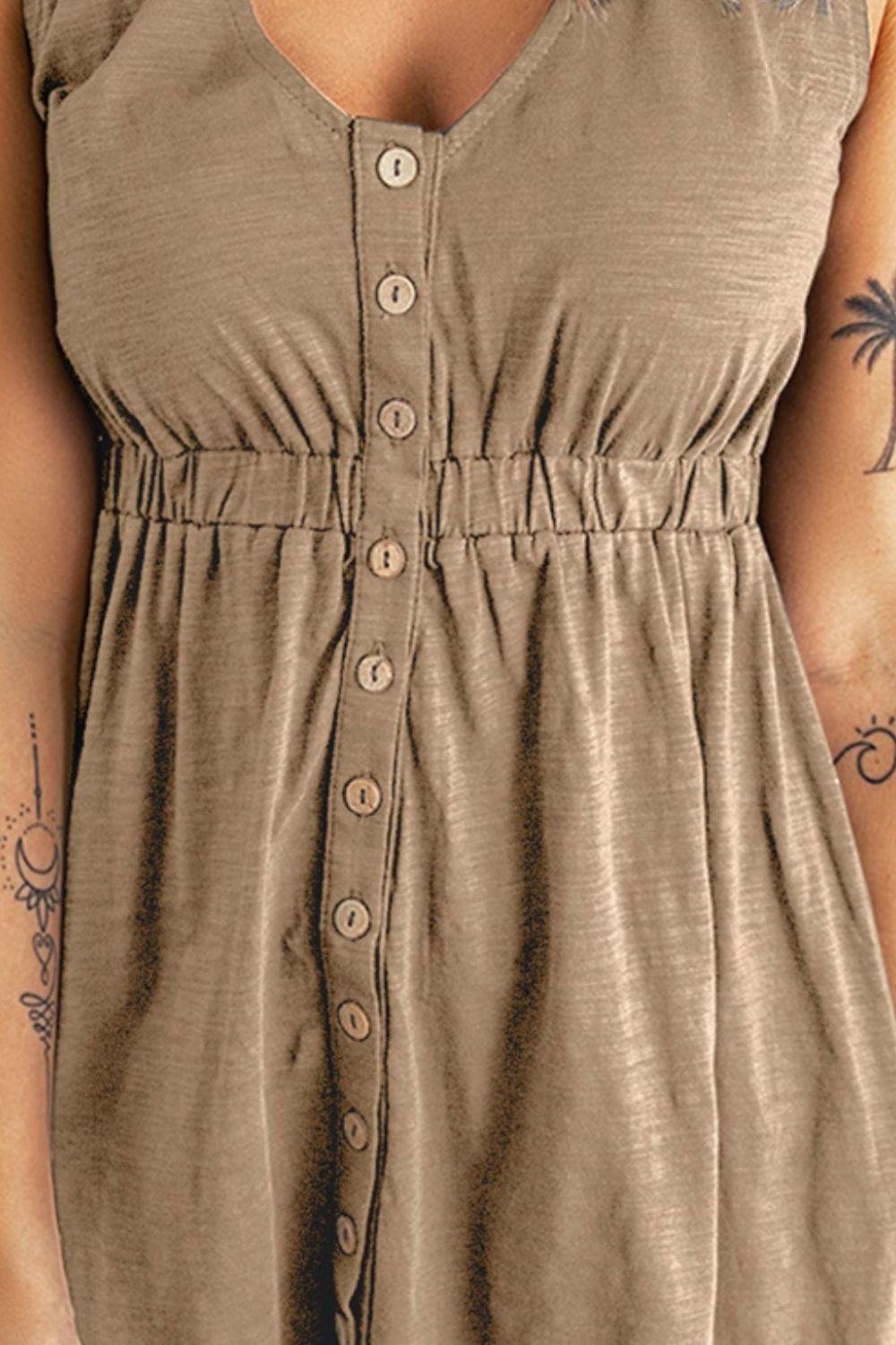 PREORDER: Sleeveless Button Dress