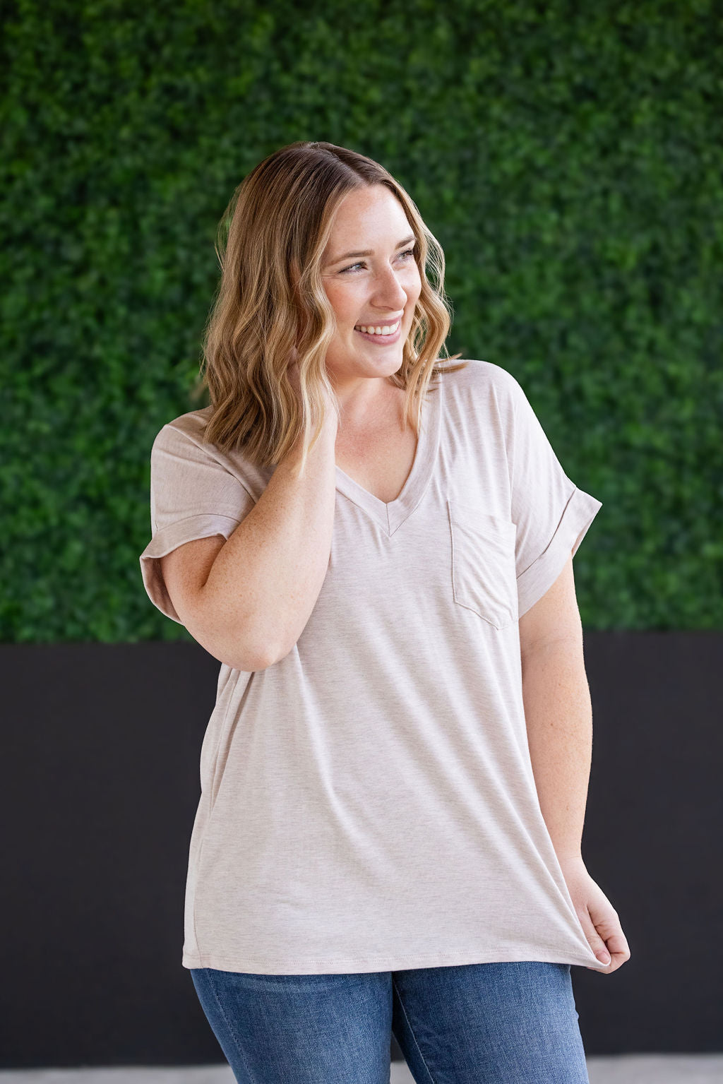 Sierra Pocket Top - Oatmeal