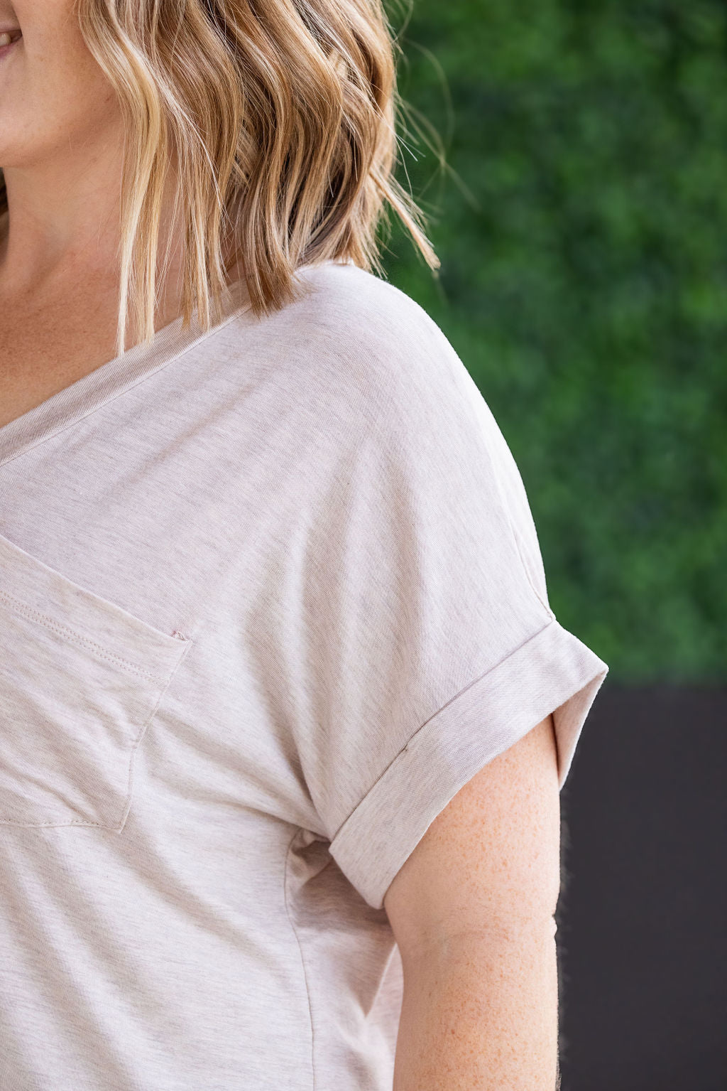 Sierra Pocket Top - Oatmeal