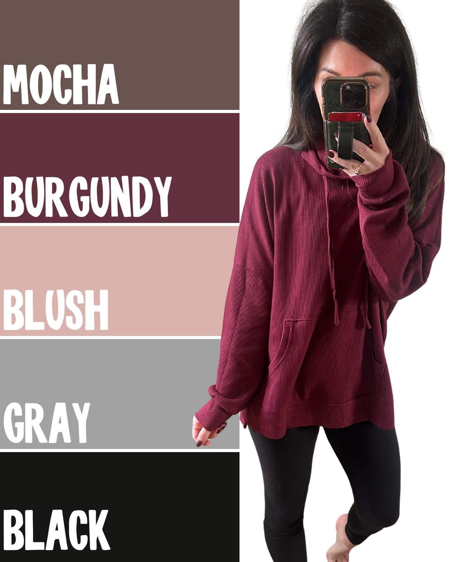 Maeverly Oversized Waffle Knit Hoodie Preorder
