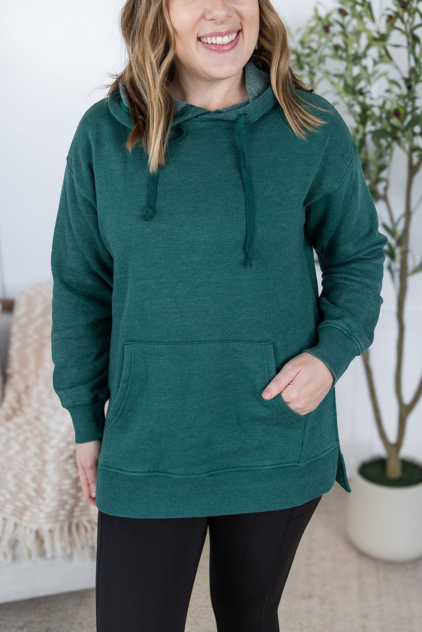 Vintage Wash Hoodie - Hunter Green