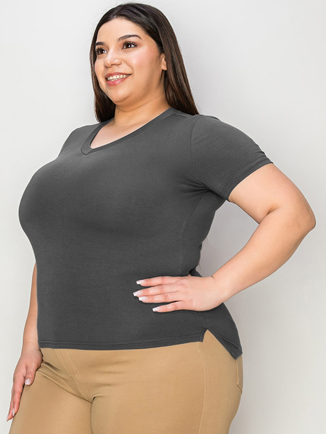PREORDER: V-Neck High-Low T-Shirt