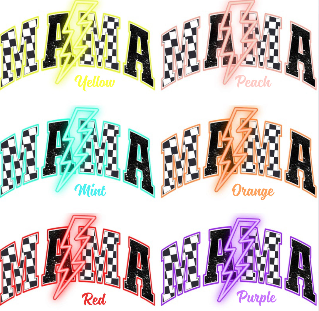 Checkered Mama Outline Preorder