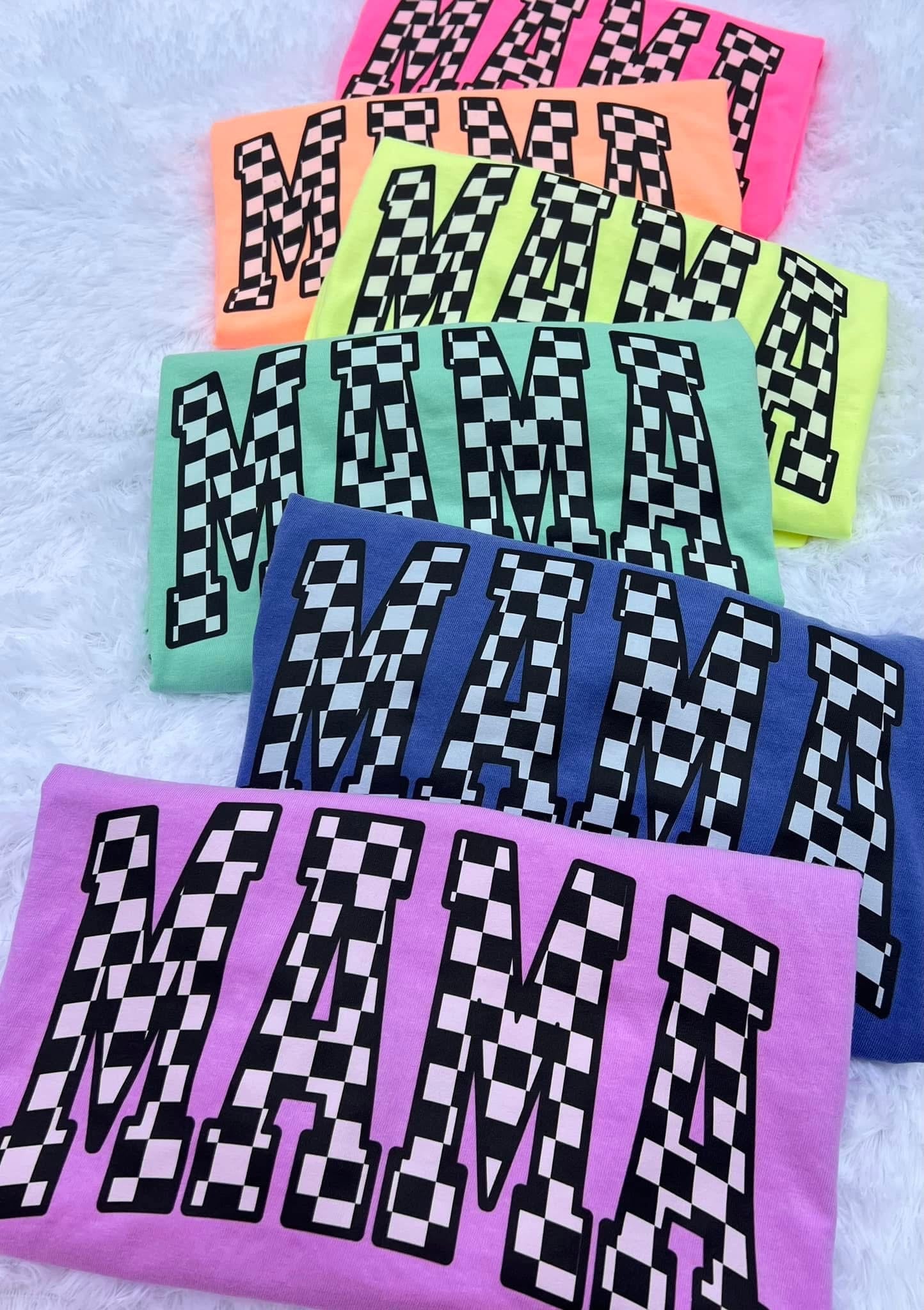 Neon Checkered Mama Preorder