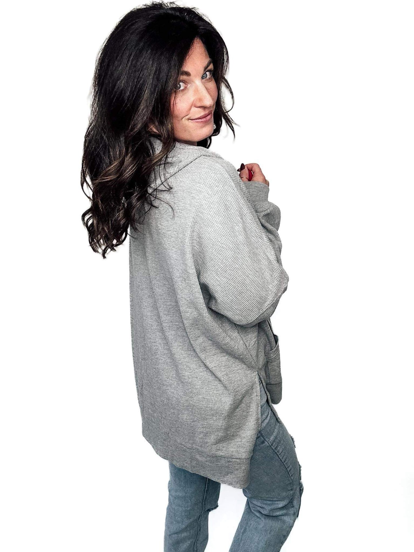 Maeverly Oversized Waffle Knit Hoodie Preorder