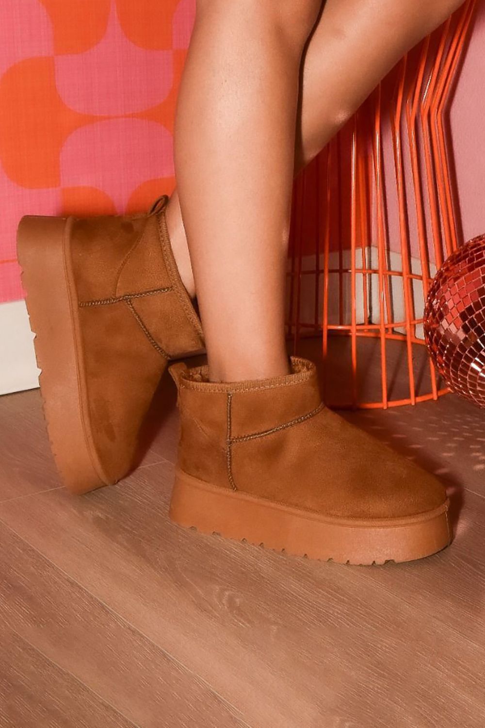 Camel Platform Booties