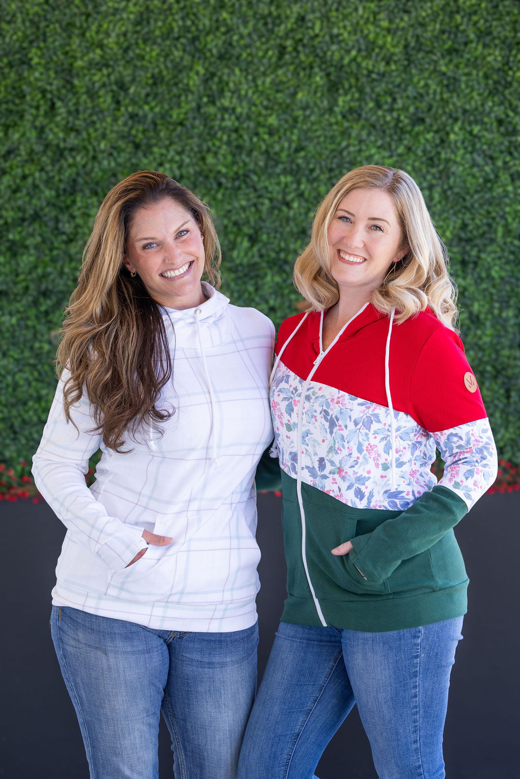 Colorblock Fullzip - Red, Winter Berry, Evergreen