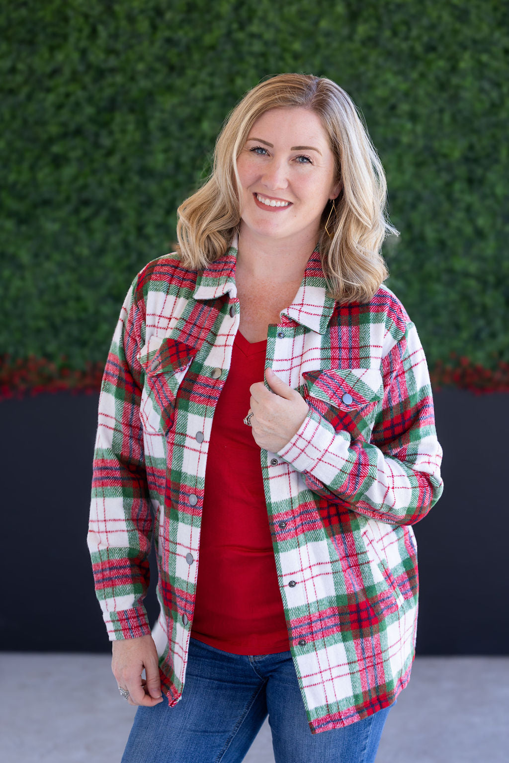 Plaid Shacket - Christmas Plaid