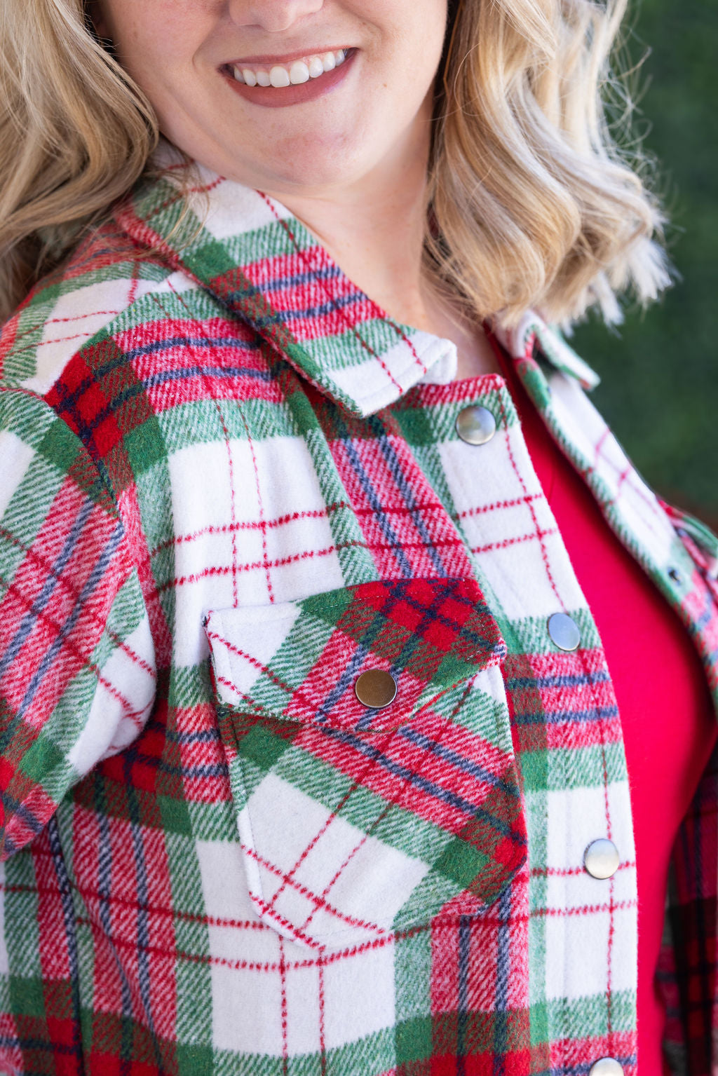Plaid Shacket - Christmas Plaid
