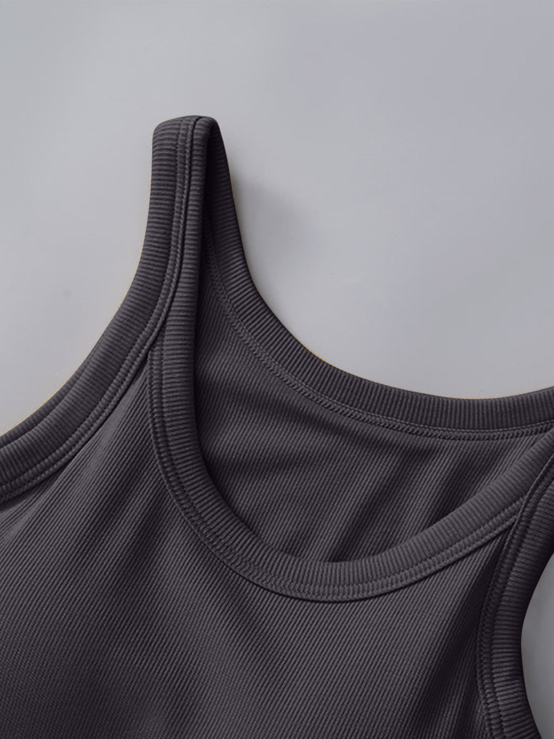 PREORDER: Ribbed Tank with Built-In Bra