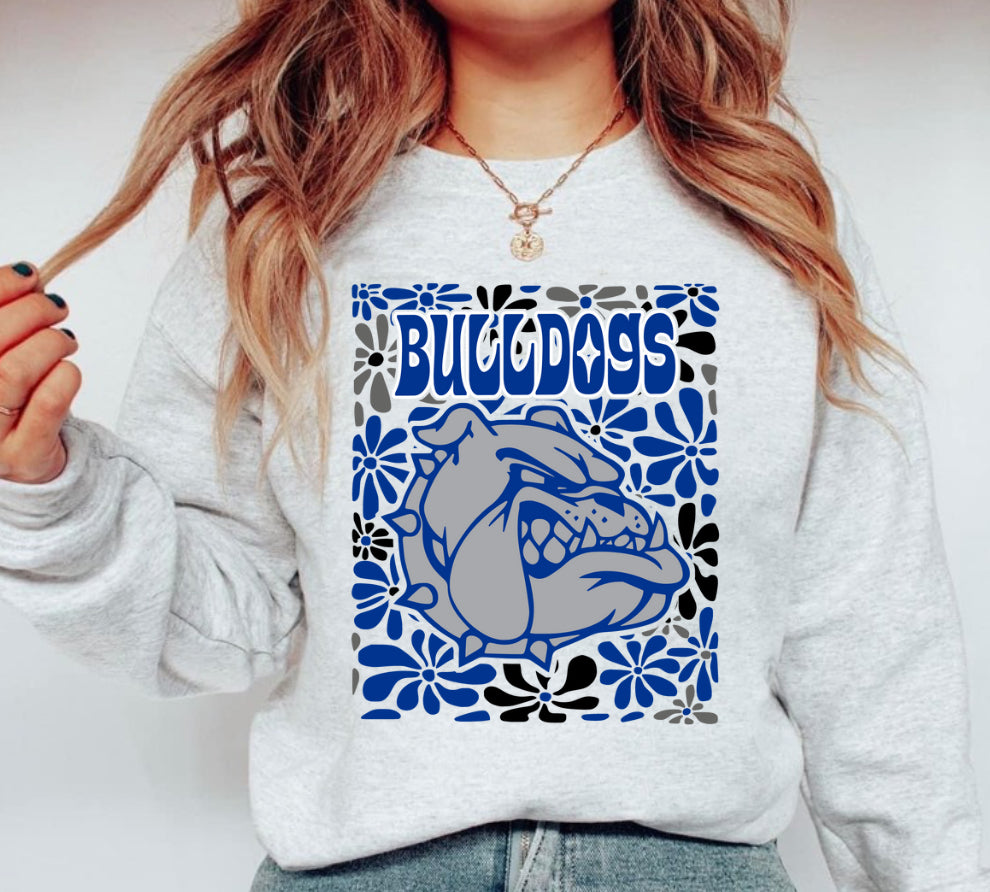 Floral Bulldogs on Comfort Colors Preorder