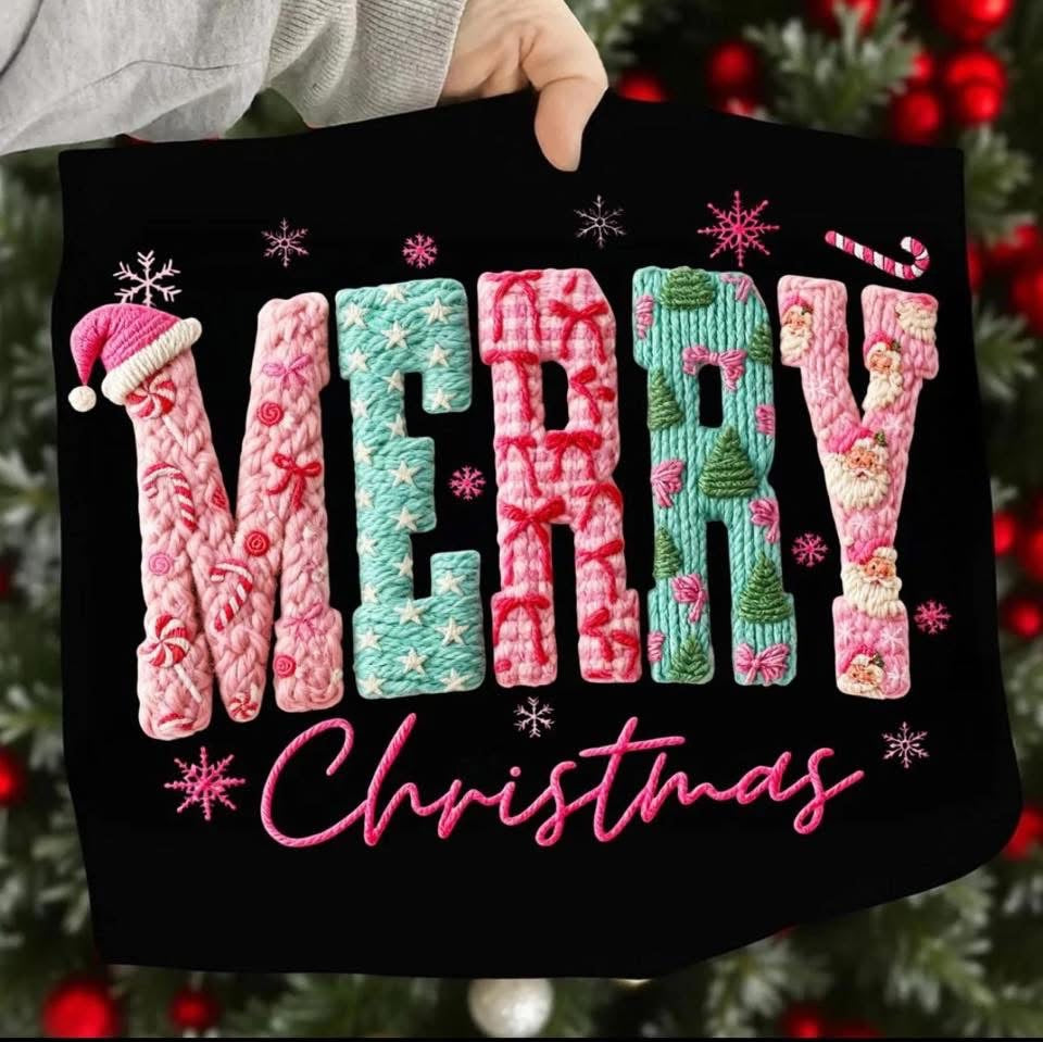 Faux Yarn Merry Sweatshirt Preorder