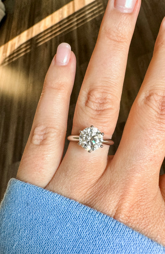 3 Carat Moissanite 6-Prong Ring Preorder