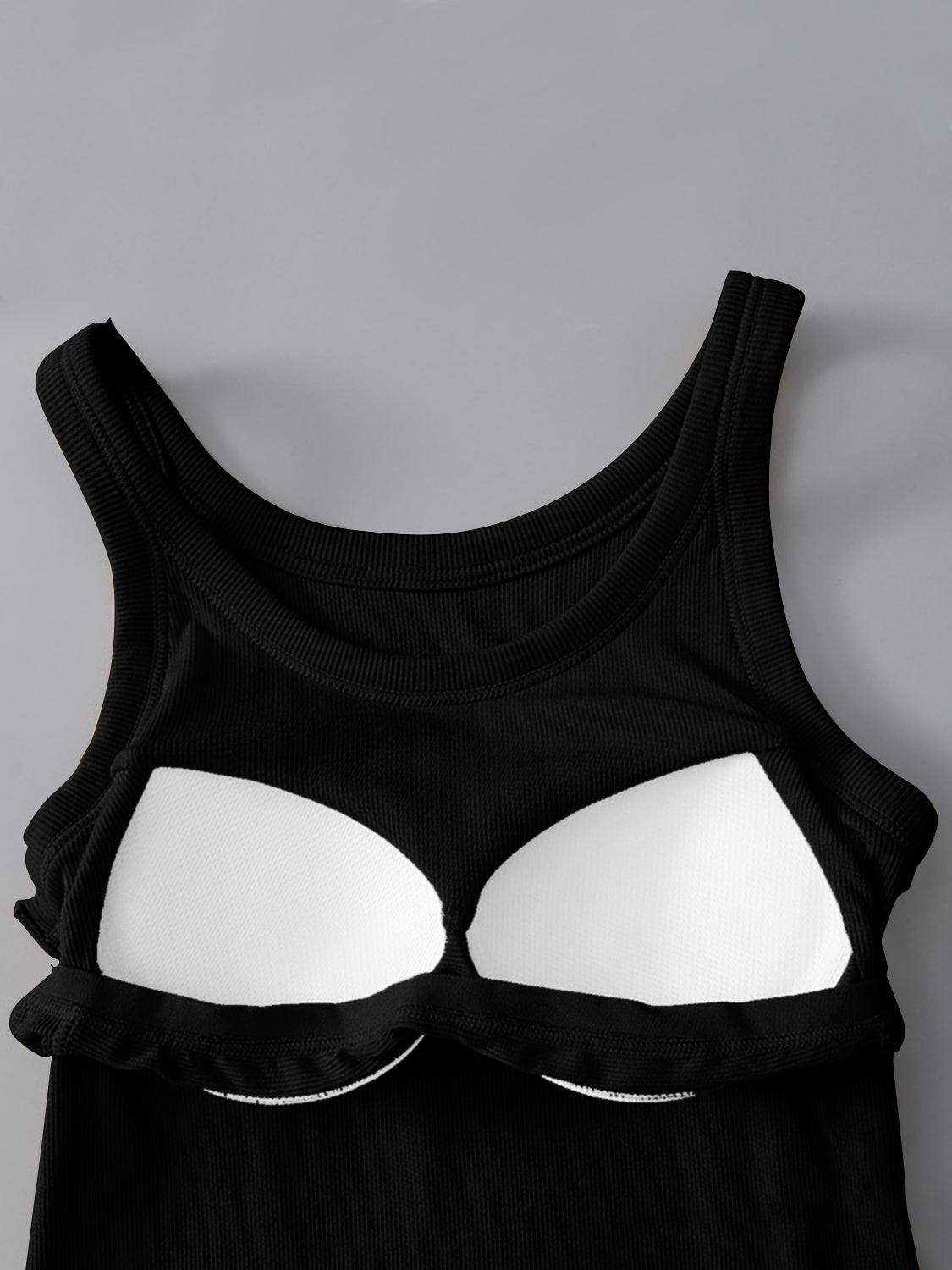 PREORDER: Ribbed Tank with Built-In Bra