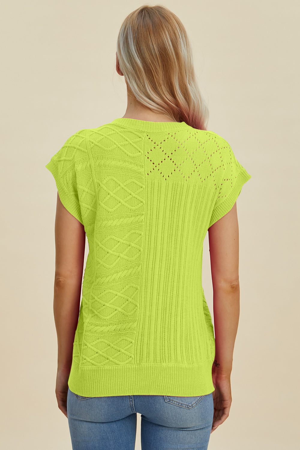 PREORDER: Cable-Knit Cap Sleeve Sweater