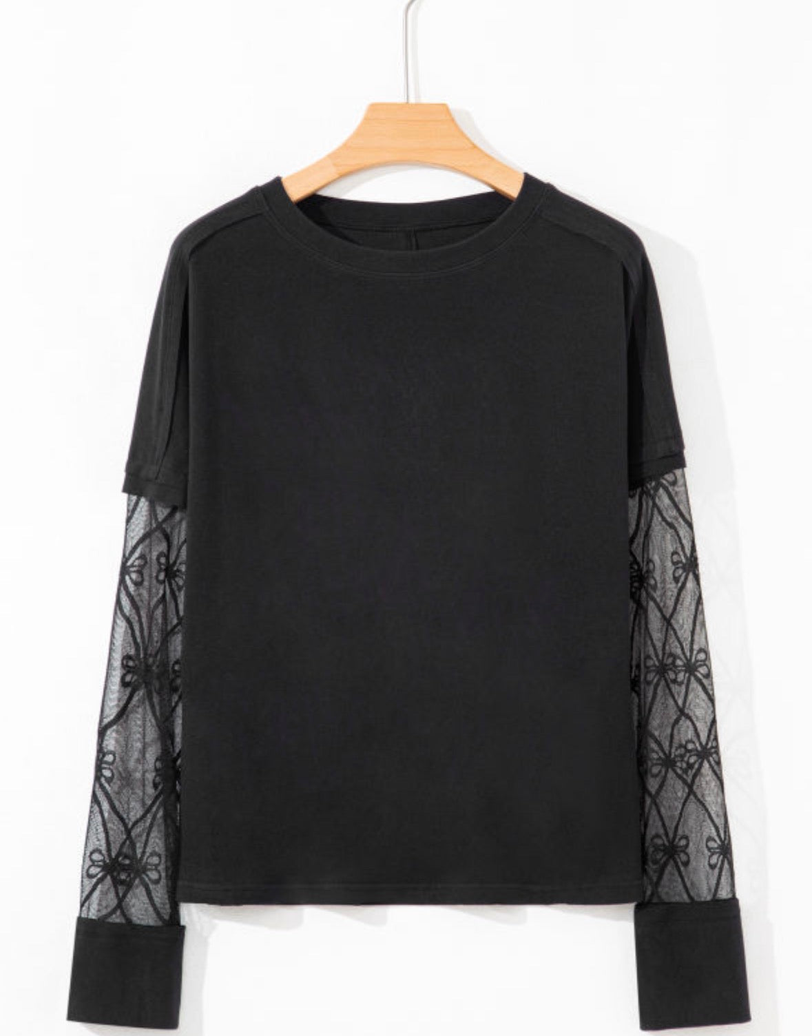 PREORDER: Effortless Edge Mesh Sleeve Top