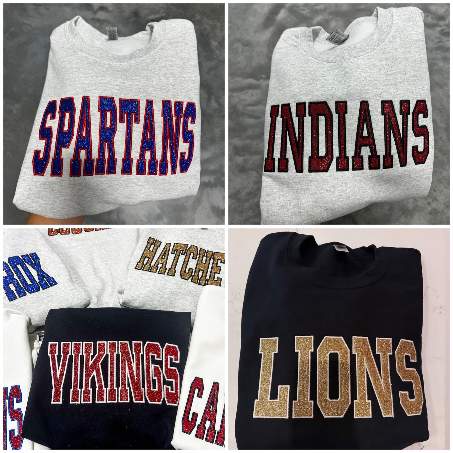 Glitter Embroidery Sweatshirt Preorder (customizable)