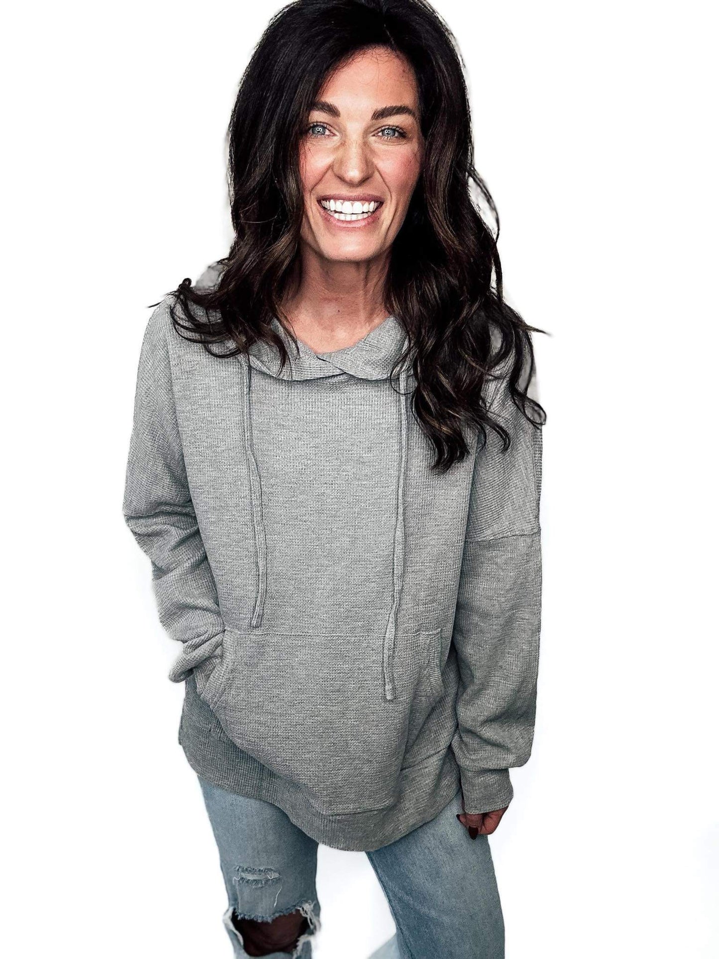 Maeverly Oversized Waffle Knit Hoodie Preorder