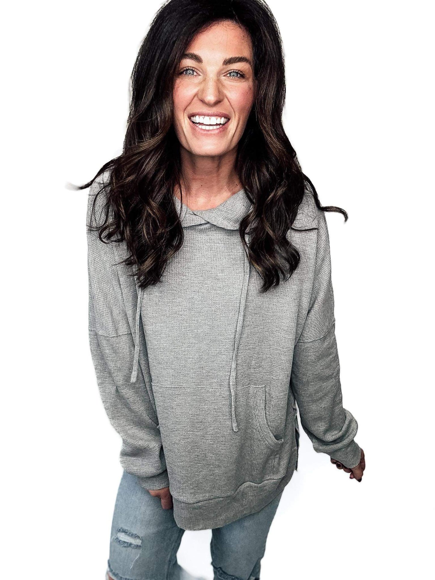 Maeverly Oversized Waffle Knit Hoodie Preorder
