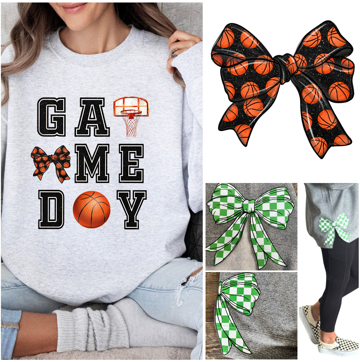 Basketball Bow Sweatshirt Preorder