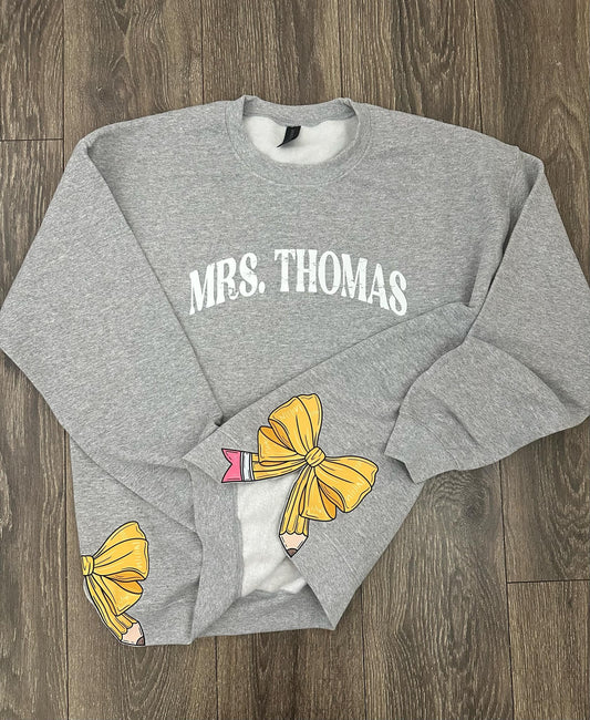 Pencil Bow Sweatshirt Preorder