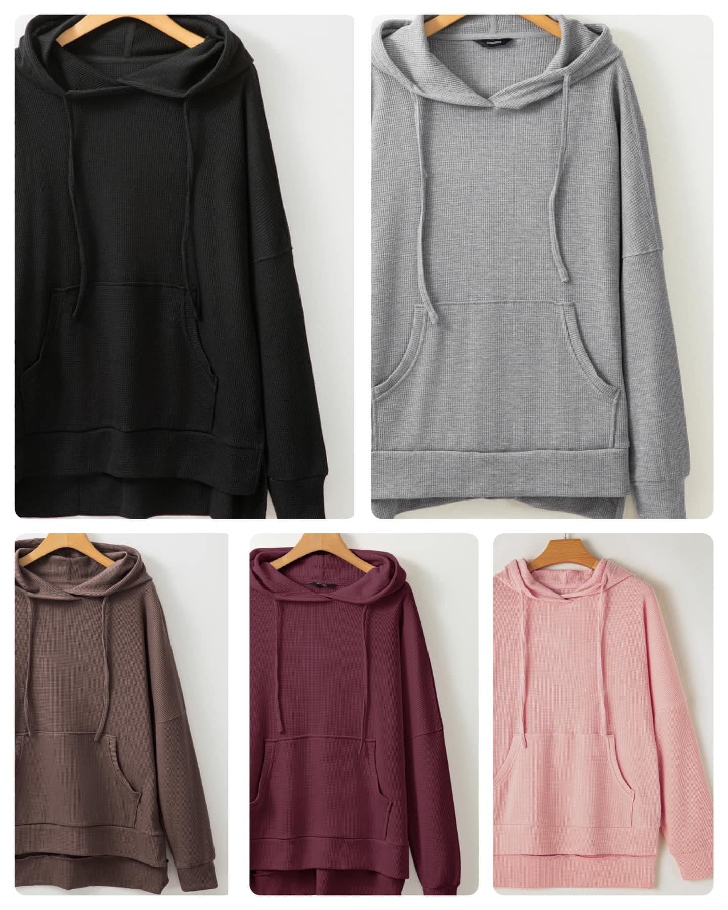 Maeverly Oversized Waffle Knit Hoodie Preorder