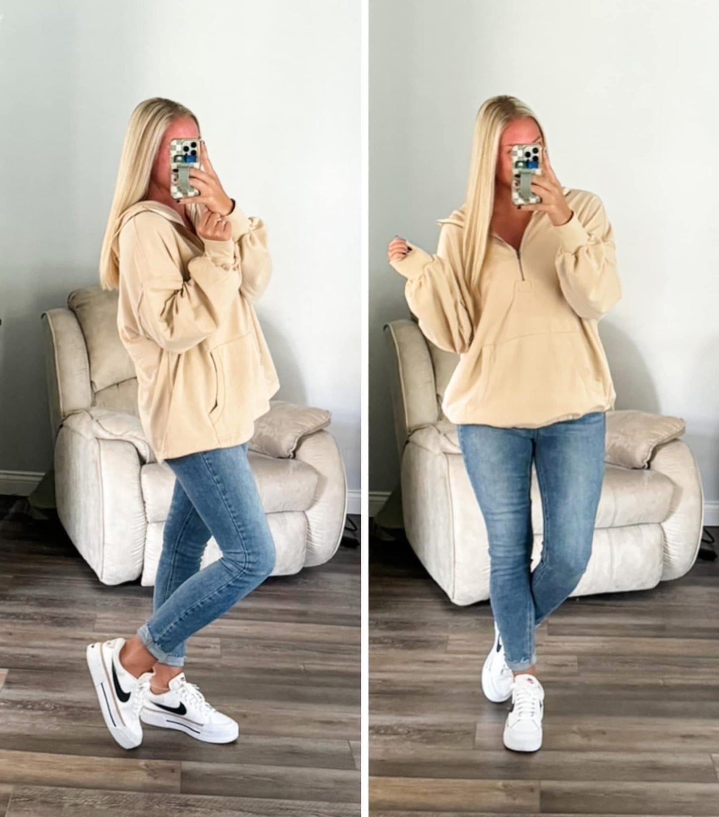 PREORDER: Oversized Classic Comfort Half Zip Hoodie
