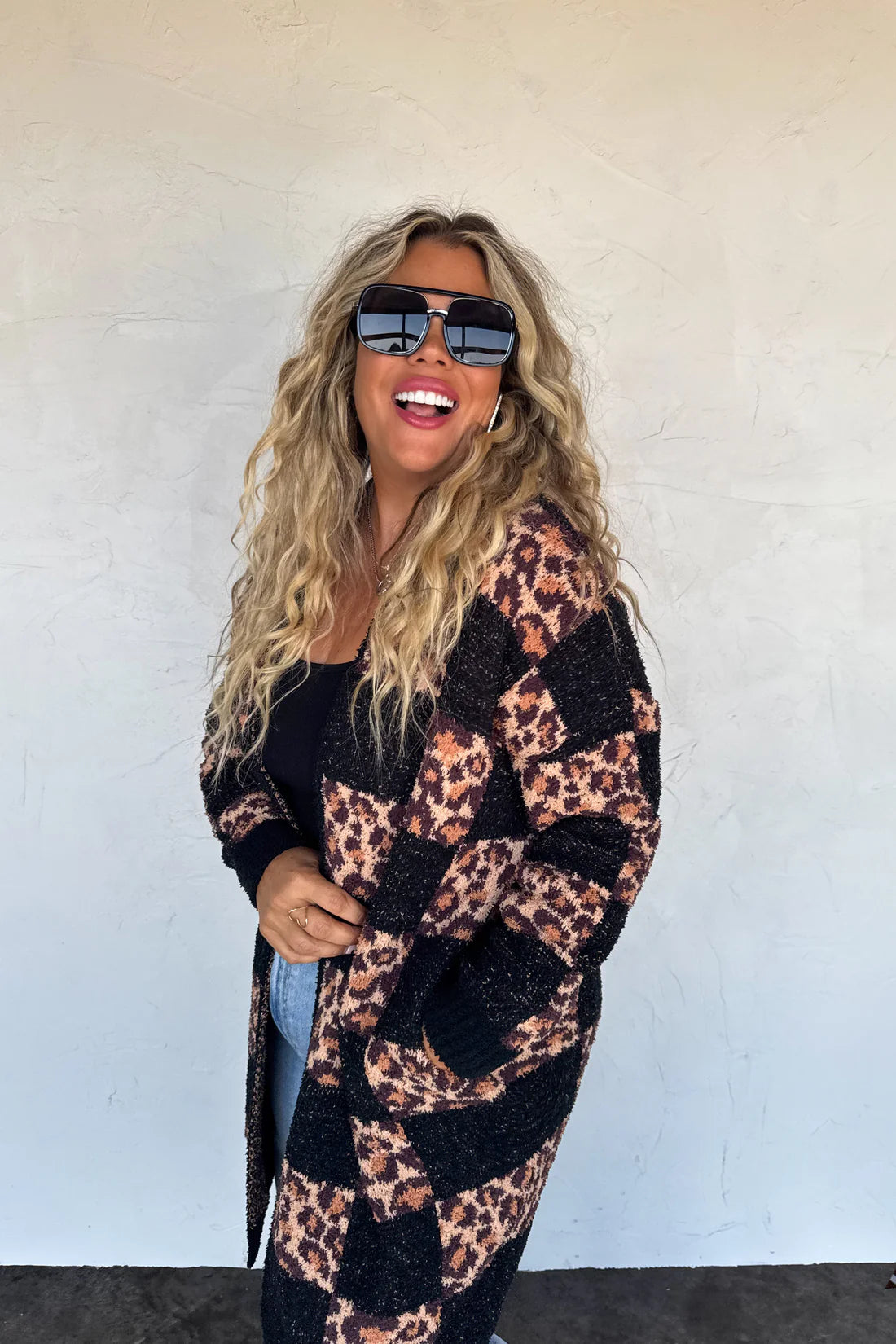 PREORDER: Leopard Checker Cloud Cardigans, Early Dec Arrival