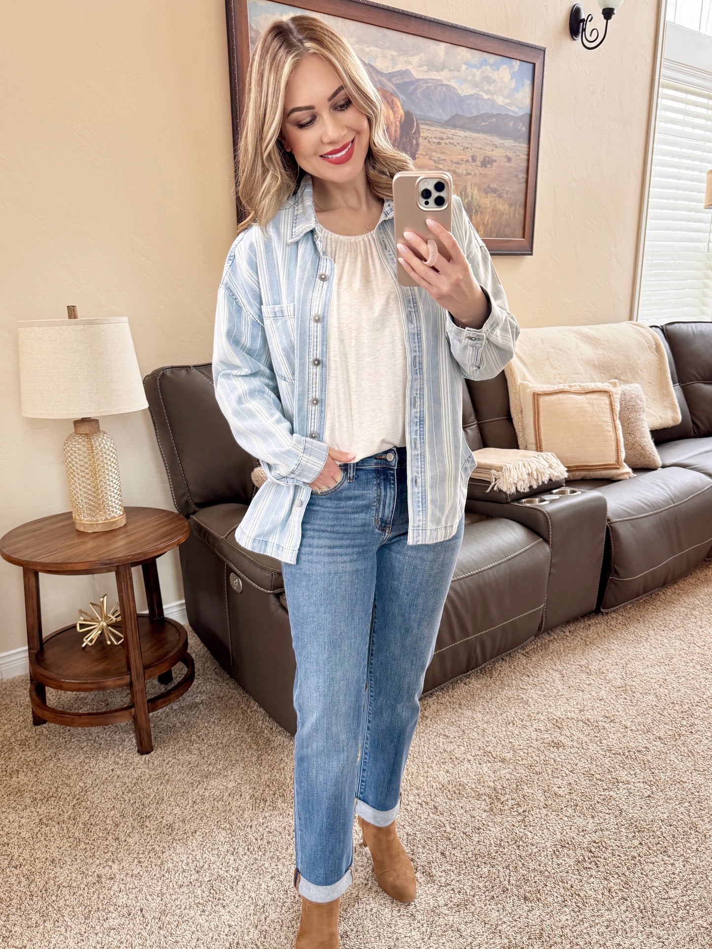 Mid Rise Classic Boyfriend Judy Blue Jeans