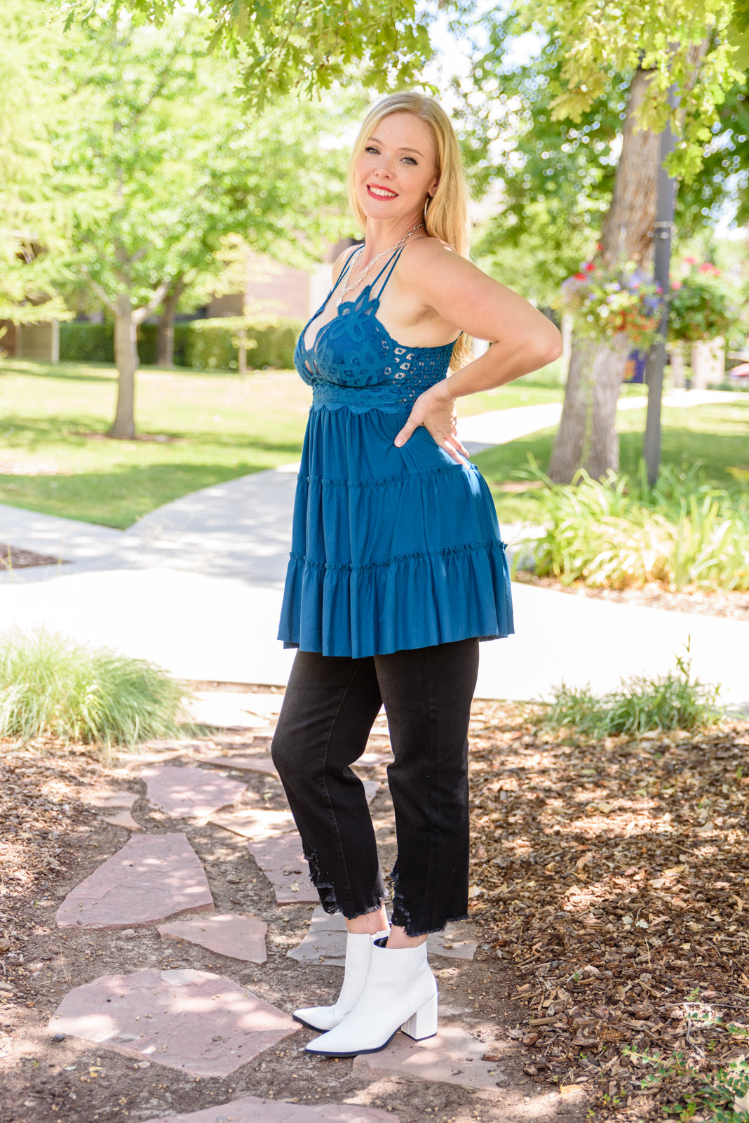 Magic Touch Tunic in Teal