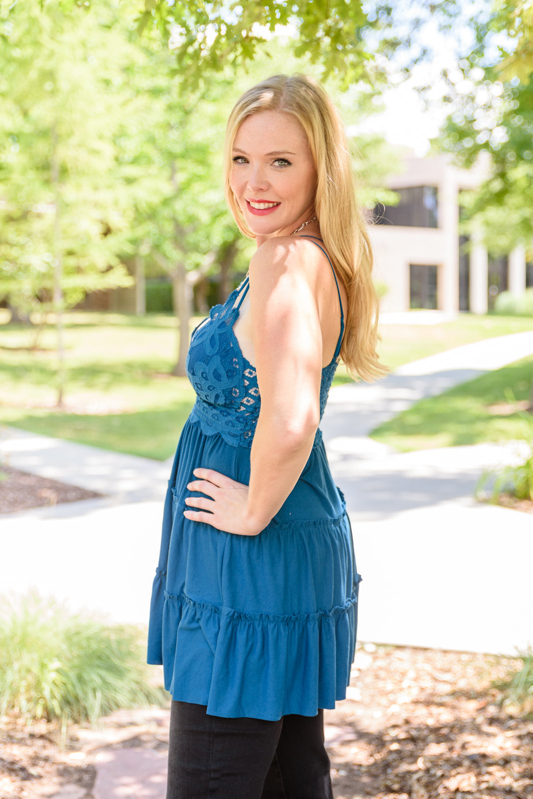 Magic Touch Tunic in Teal