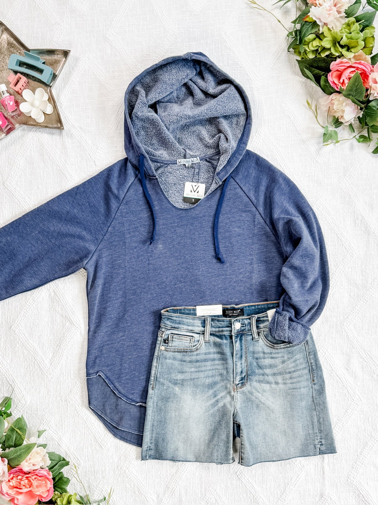 Vintage Wash Beach Hoodie - Nautical Navy
