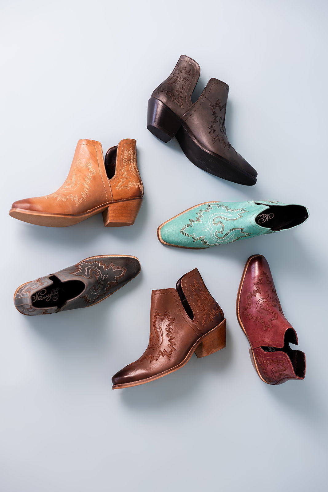 Booties in Teal