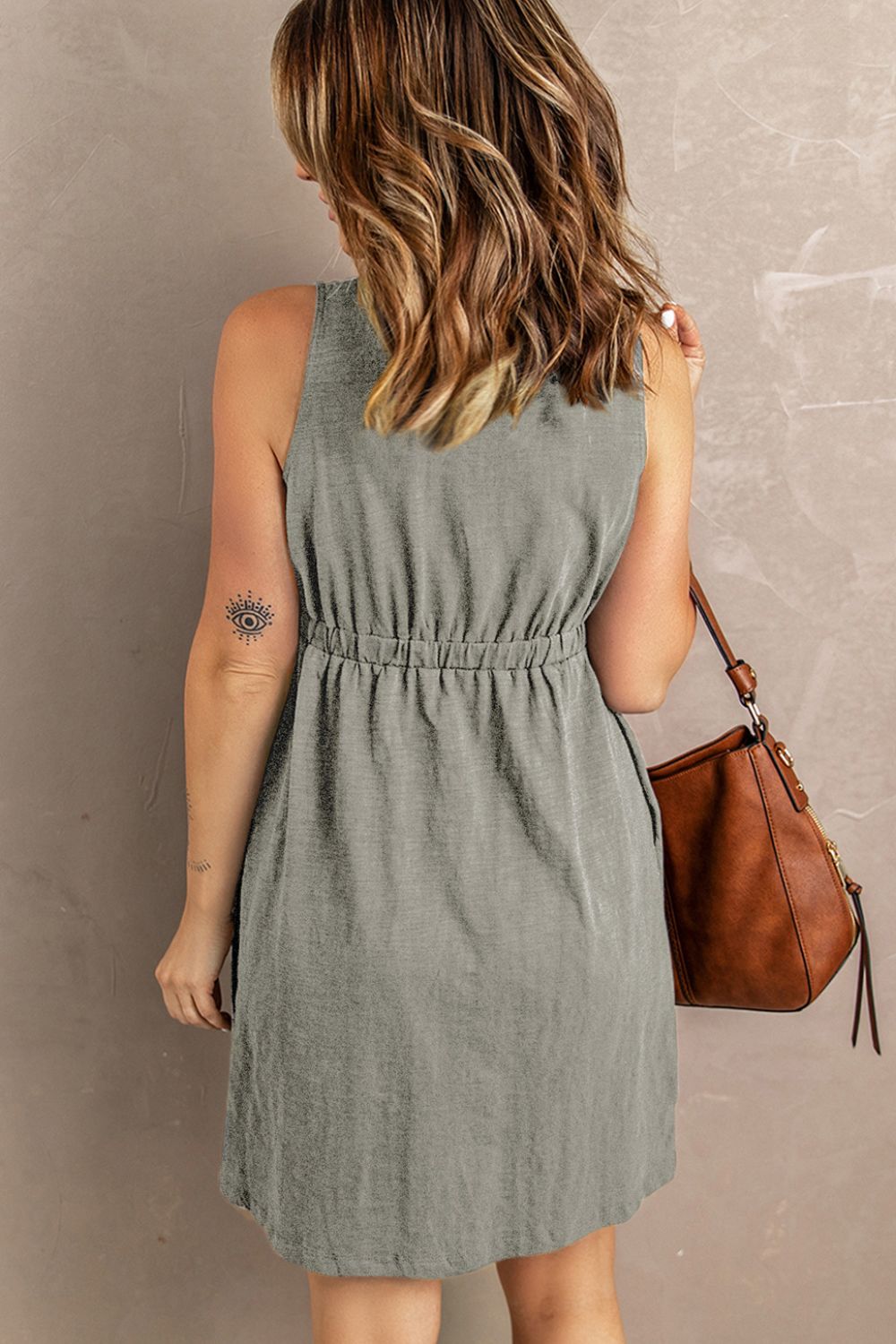 PREORDER: Sleeveless Button Dress