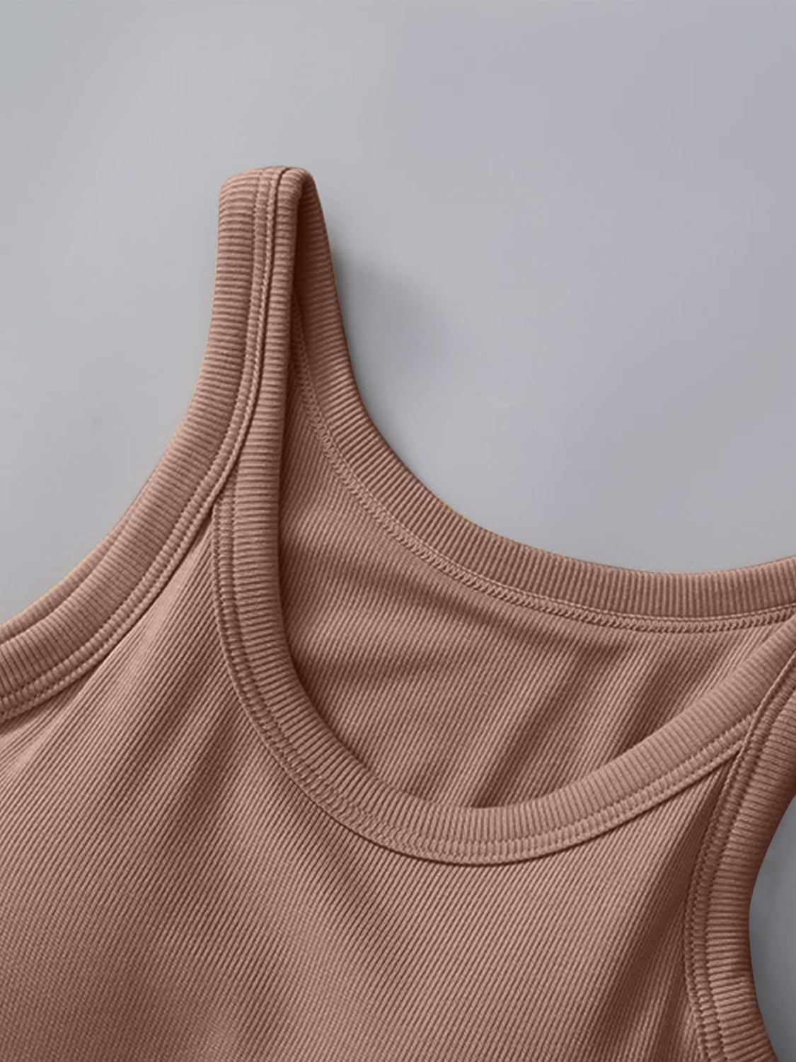 PREORDER: Ribbed Tank with Built-In Bra