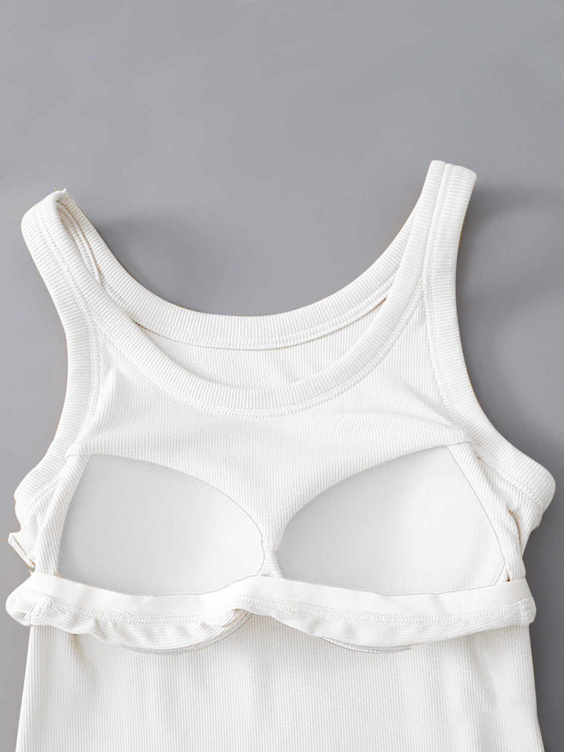 PREORDER: Ribbed Tank with Built-In Bra