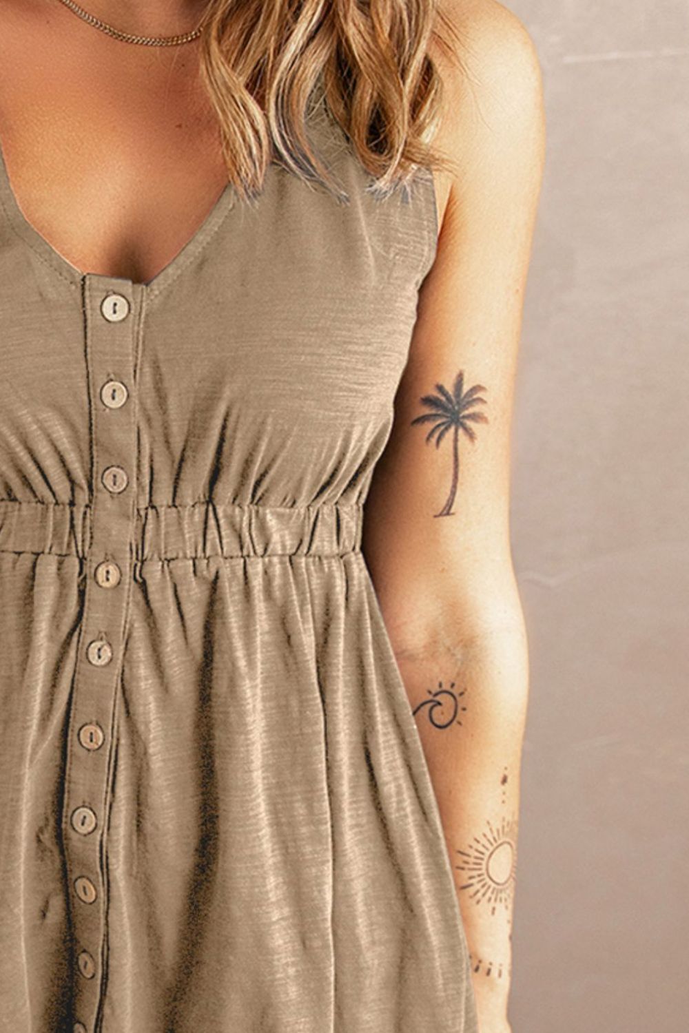 PREORDER: Sleeveless Button Dress