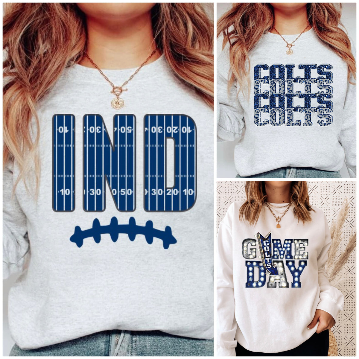 Colts GLITTER Tee // Football // Unisex // Sweatshirt // 