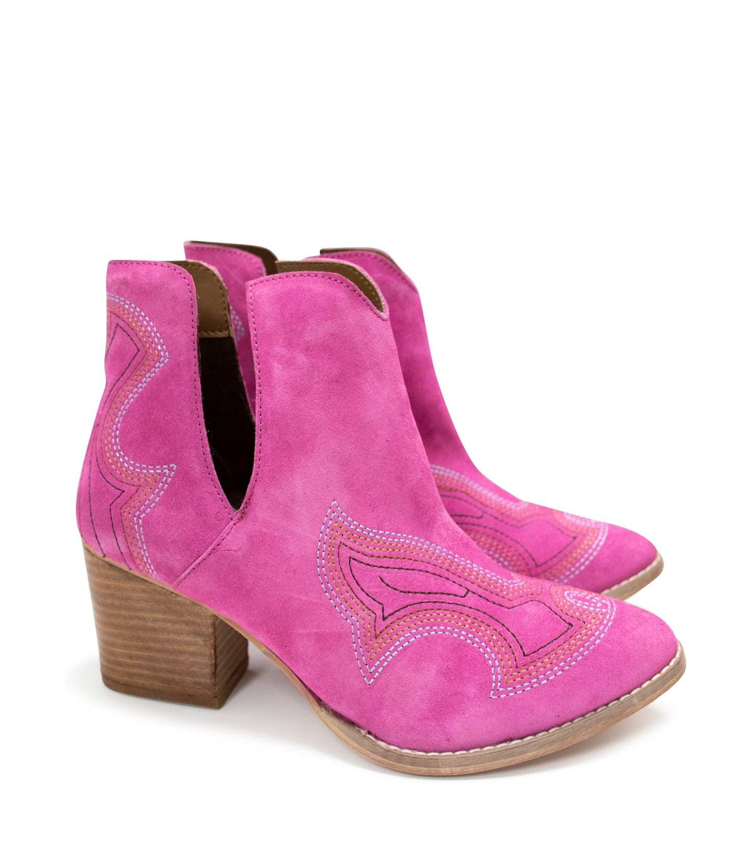 Ankle Boots in Magenta