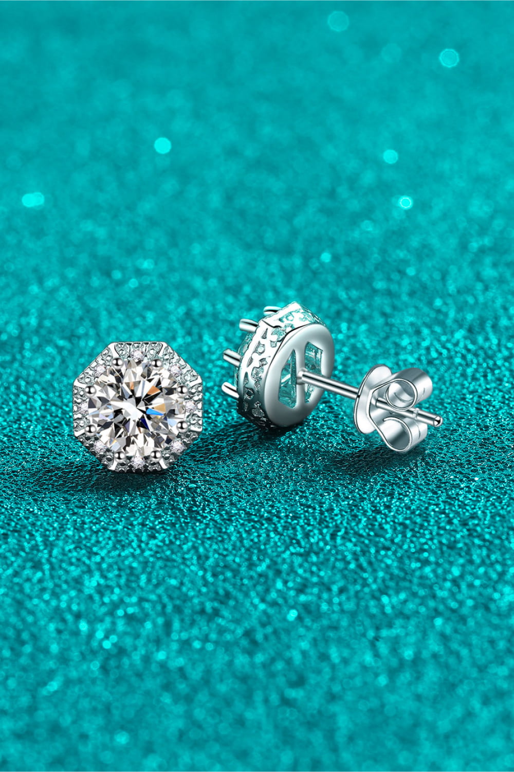2 Carat Total Moissanite Stud Earrings Preorder