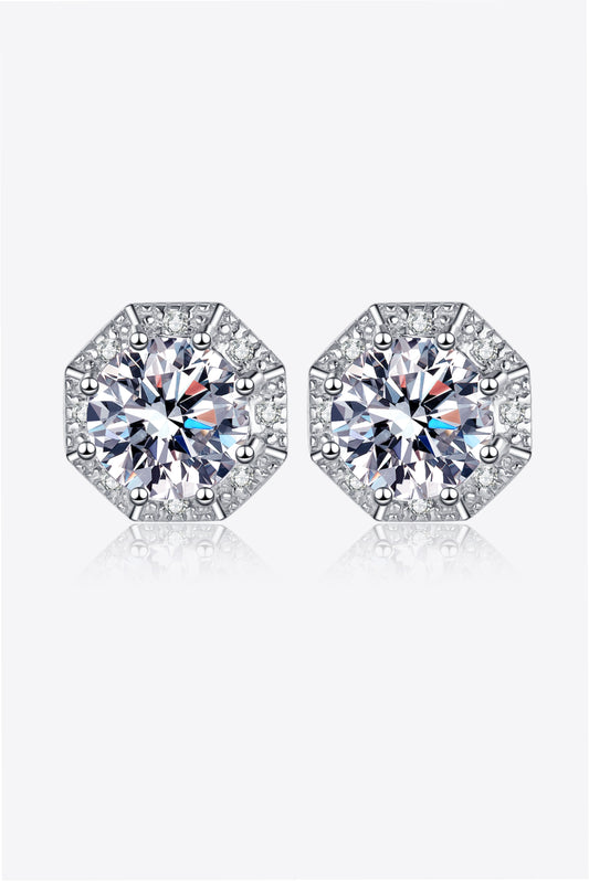 2 Carat Total Moissanite Stud Earrings Preorder