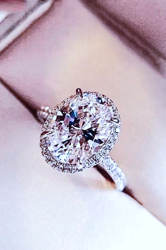 2 Carat Moissanite Platinum-Plated Ring Preorder