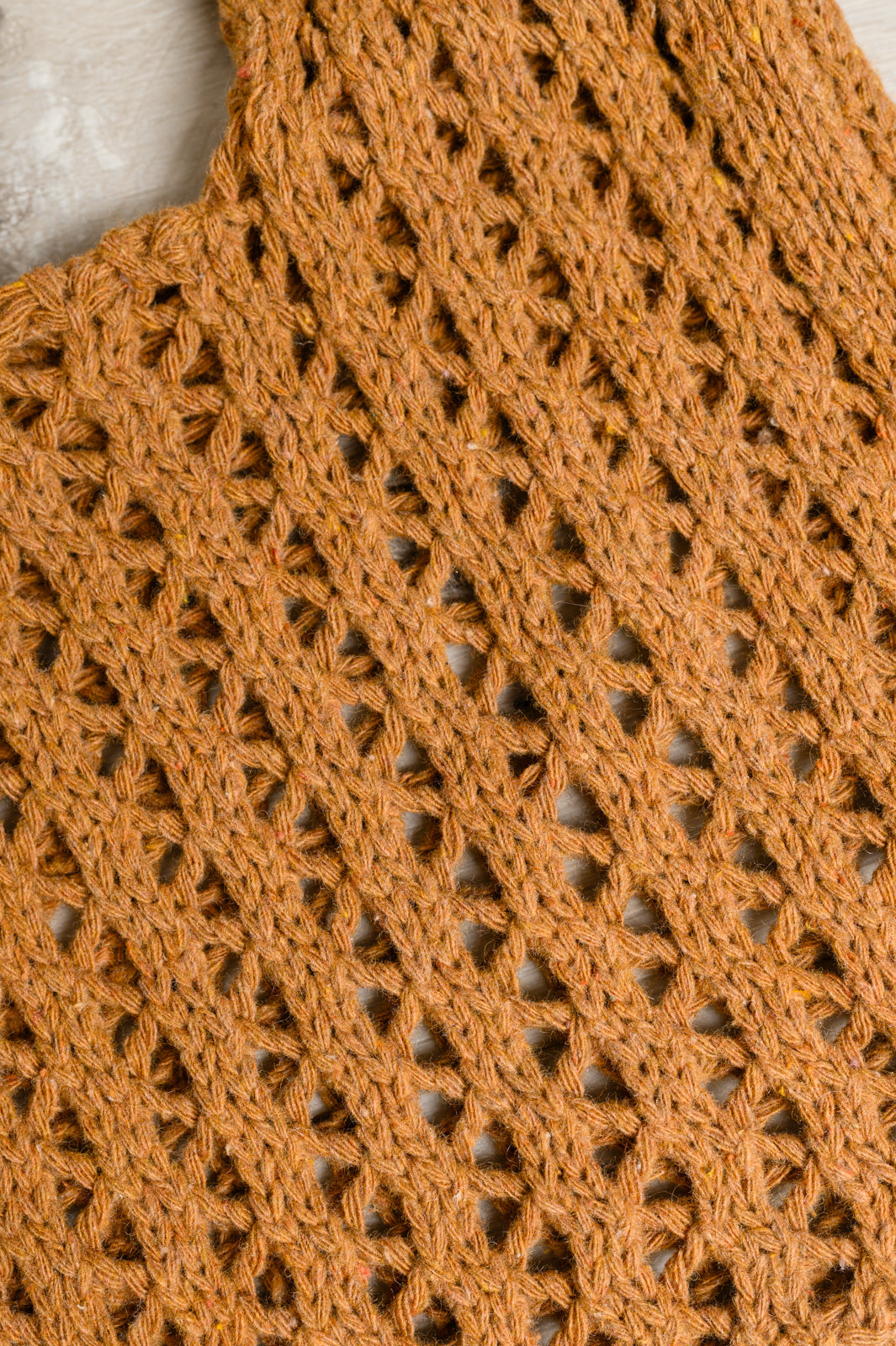 Girls Day Open Weave Mini Bag in Tan