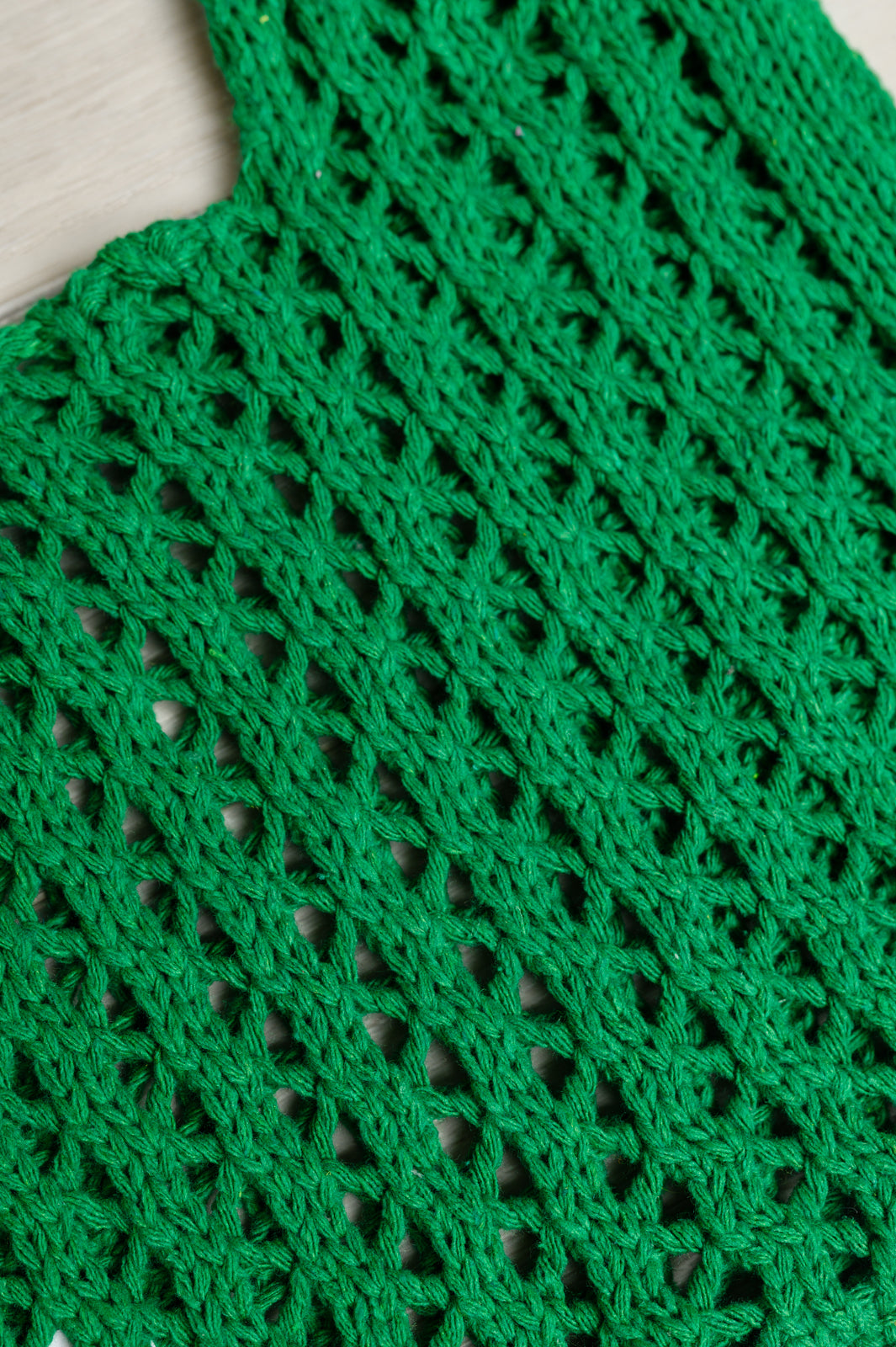 Girls Day Open Weave Mini Bag in Green
