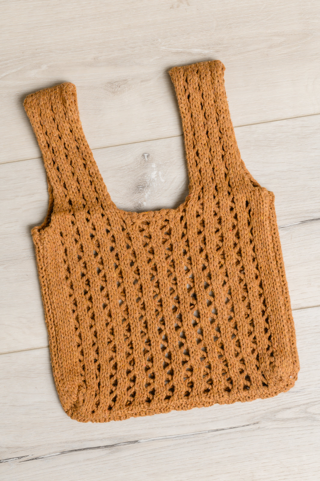 Girls Day Open Weave Mini Bag in Tan