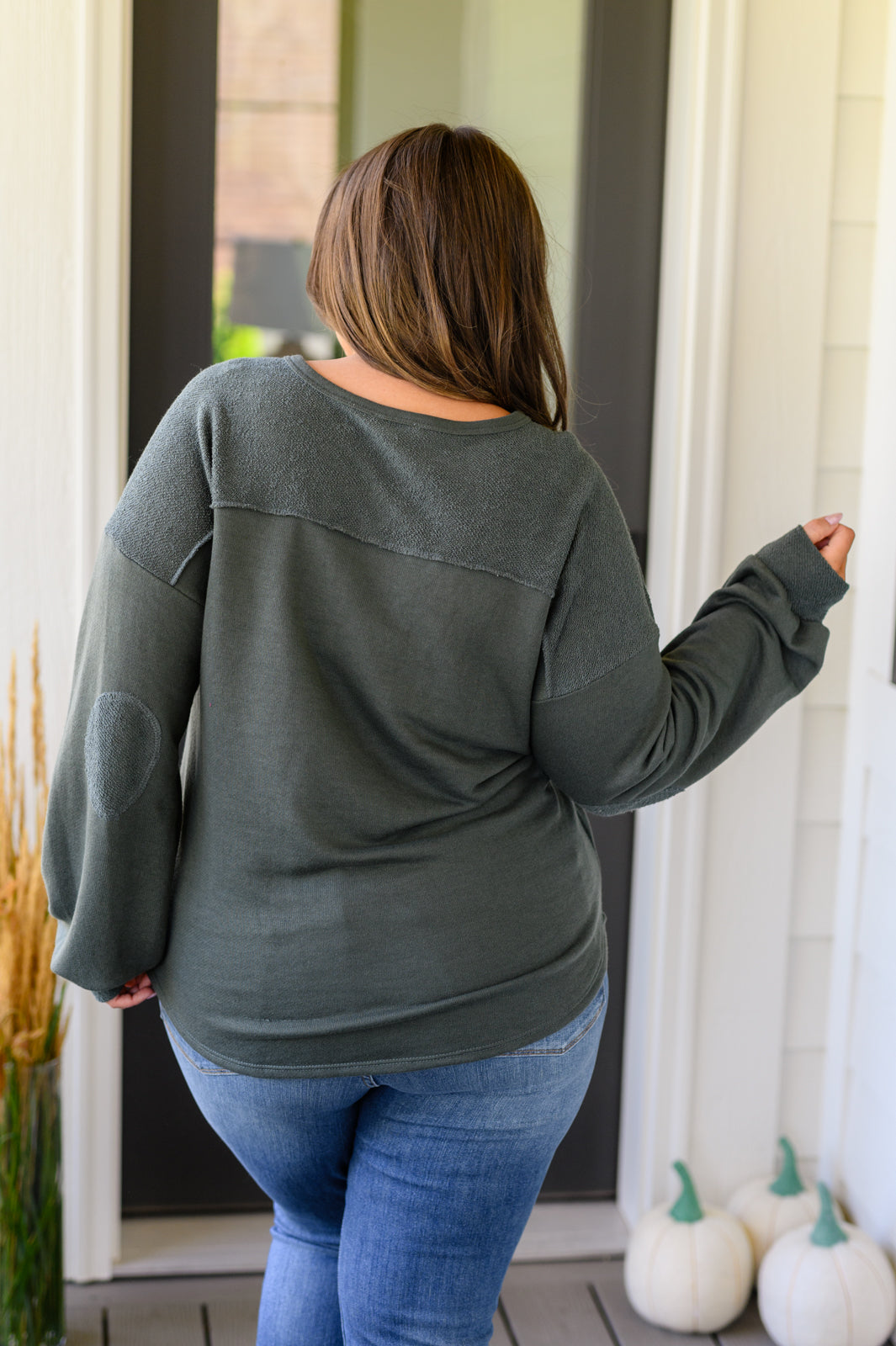 Just Say So Long Sleeve Top in Forest Green