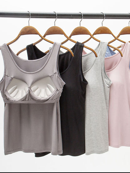 PREORDER: Wide Strap Tank with Built-In Bra