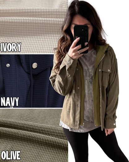 PREORDER: Cozy Grid Hooded Jacket