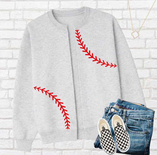 Baseball Threads Sweatshirt Cardigan Preorder